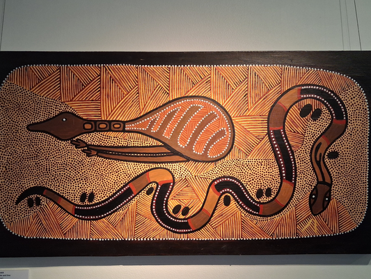 Binnawun Resting (Emu) and the Carpet Snake
